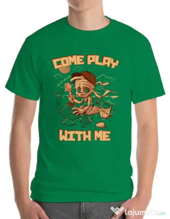 Tricou ADLER barbat Come play with me Verde mediu