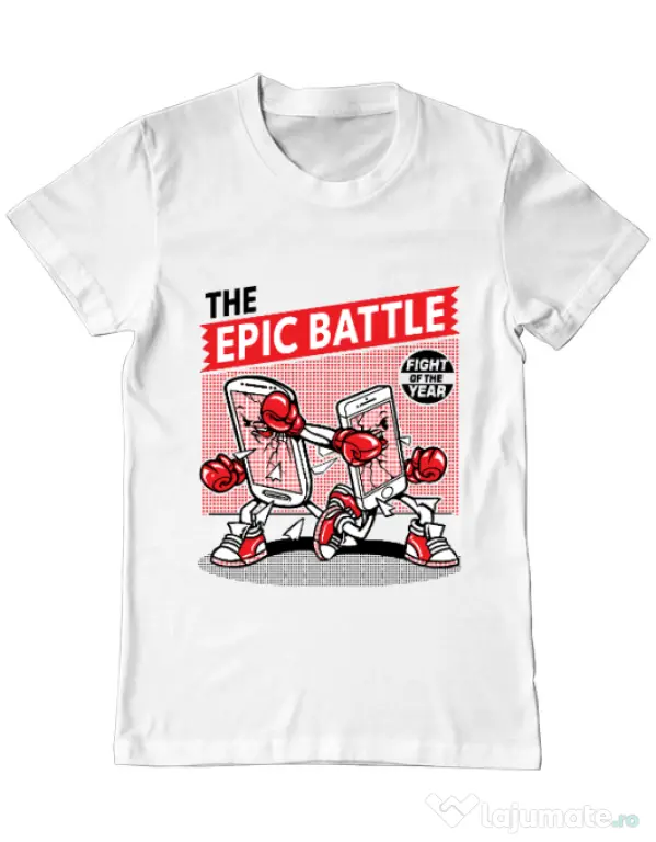 Tricou ADLER barbat Epic battle Alb