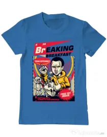 Tricou ADLER barbat Jesse breakfast Albastru azuriu