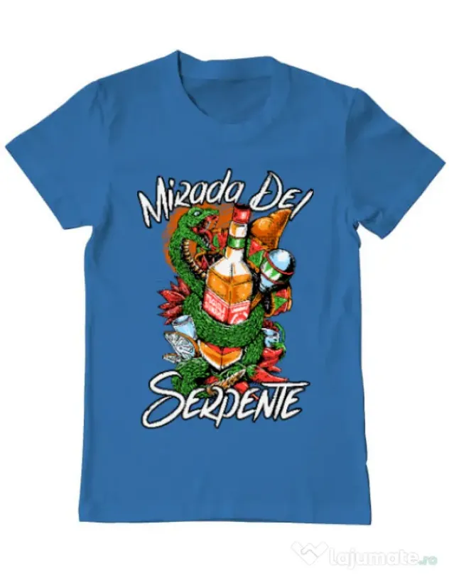 Tricou ADLER barbat Mirada Del Serpiente Albastru azuriu