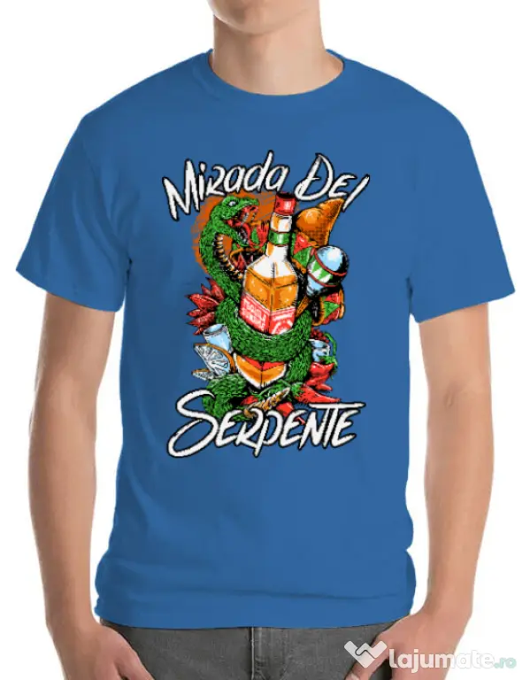 Tricou ADLER barbat Mirada Del Serpiente Albastru azuriu