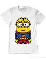 Tricou ADLER barbat Super minion Alb