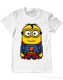 Tricou ADLER barbat Super minion Alb