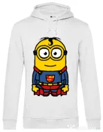 Hoodie barbat cu gluga Super minion Alb