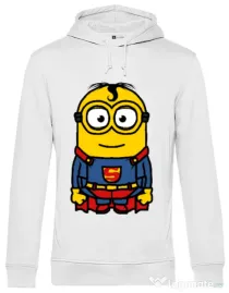 Hoodie barbat cu gluga Super minion Alb