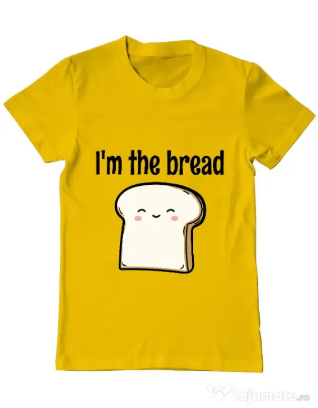Tricou ADLER barbat I am the bread Galben