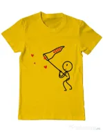 Tricou ADLER barbat Catching love 1 Galben