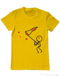 Tricou ADLER barbat Catching love 1 Galben