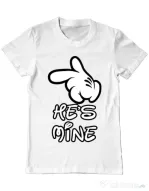 Tricou ADLER barbat He is mine Alb