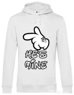 Hoodie barbat cu gluga He is mine Alb