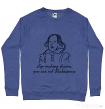 Bluza ADLER barbat Stop making drama Albastru melanj
