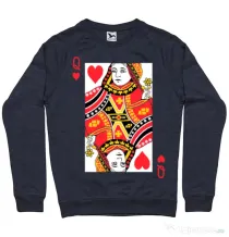 Bluza ADLER barbat Queen of hearts Denim inchis