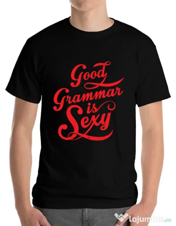 Tricou ADLER barbat Good grammar Negru