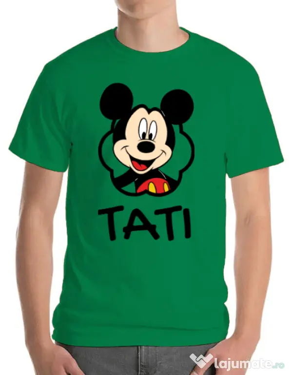 Tricou ADLER barbat Mouse daddy Verde mediu