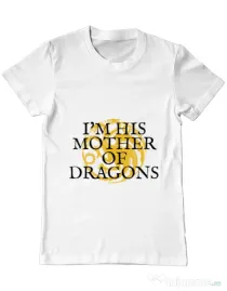 Tricou ADLER barbat His mother of dragons Alb