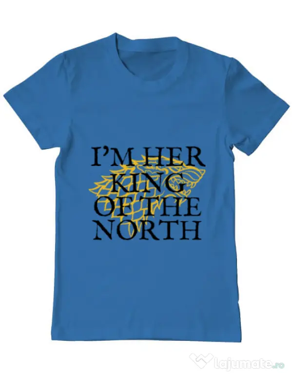 Tricou ADLER barbat Her king of the north Albastru azuriu