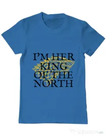 Tricou ADLER barbat Her king of the north Albastru azuriu