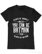 Tricou ADLER barbat Always be batman Negru