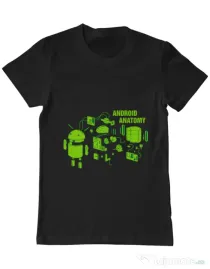 Tricou ADLER barbat Android anatomy Negru