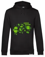 Hoodie barbat cu gluga Android anatomy Negru