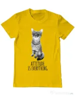 Tricou ADLER barbat Attitude is everything Galben