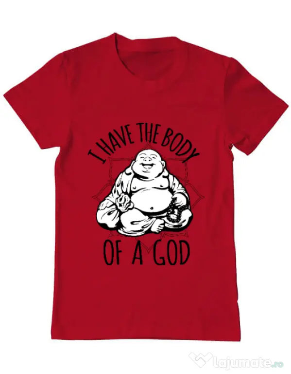 Tricou ADLER barbat Body of a god Rosu