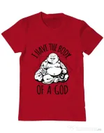 Tricou ADLER barbat Body of a god Rosu