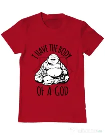 Tricou ADLER barbat Body of a god Rosu