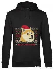 Hoodie barbat cu gluga Doge christmas Negru