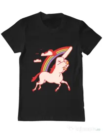 Tricou ADLER barbat FUnicorn Negru