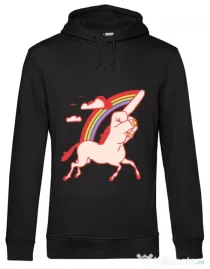 Hoodie barbat cu gluga FUnicorn Negru