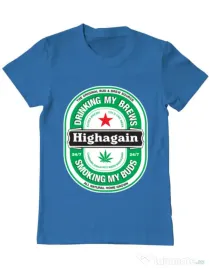 Tricou ADLER barbat Highagain Albastru azuriu