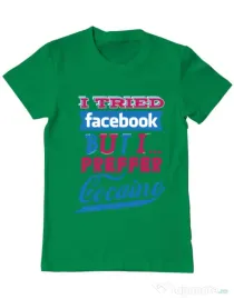 Tricou ADLER barbat I tried Bacebook Verde mediu