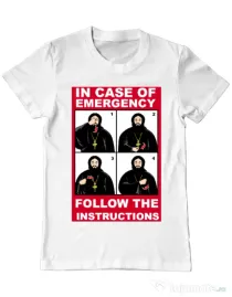 Tricou ADLER barbat In case of emergency Alb