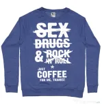 Bluza ADLER barbat Just coffee for me Albastru melanj
