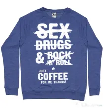 Bluza ADLER barbat Just coffee for me Albastru melanj