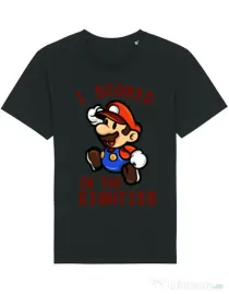 Tricou STANLEY STELLA barbat I scored in the eighties Negru