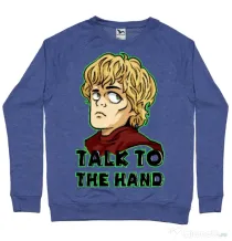 Bluza ADLER barbat Talk to the hand Albastru melanj