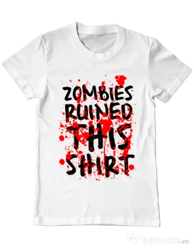 Tricou ADLER barbat Zombies Alb