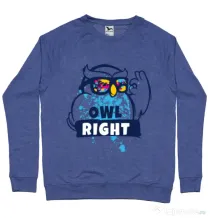 Bluza ADLER barbat Owl right Albastru melanj