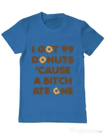 Tricou ADLER barbat 99 Donuts Albastru azuriu