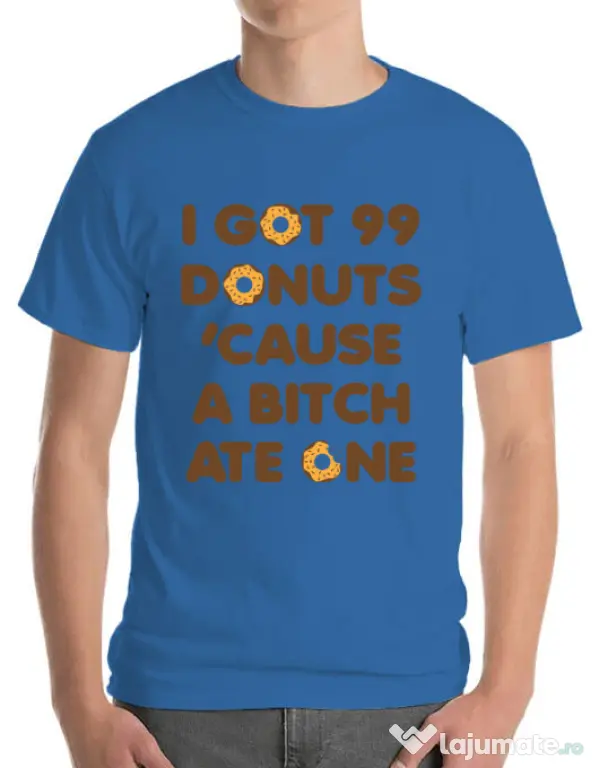 Tricou ADLER barbat 99 Donuts Albastru azuriu