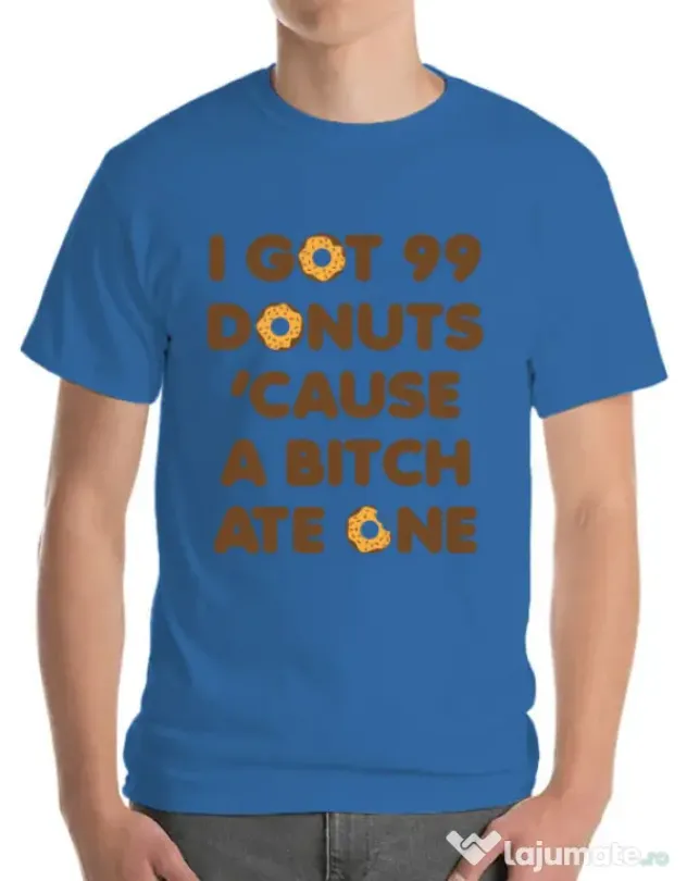 Tricou ADLER barbat 99 Donuts Albastru azuriu