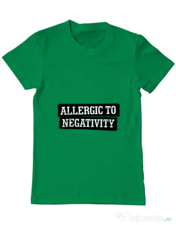 Tricou ADLER barbat Allergic to negativity Verde mediu