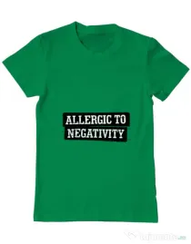 Tricou ADLER barbat Allergic to negativity Verde mediu