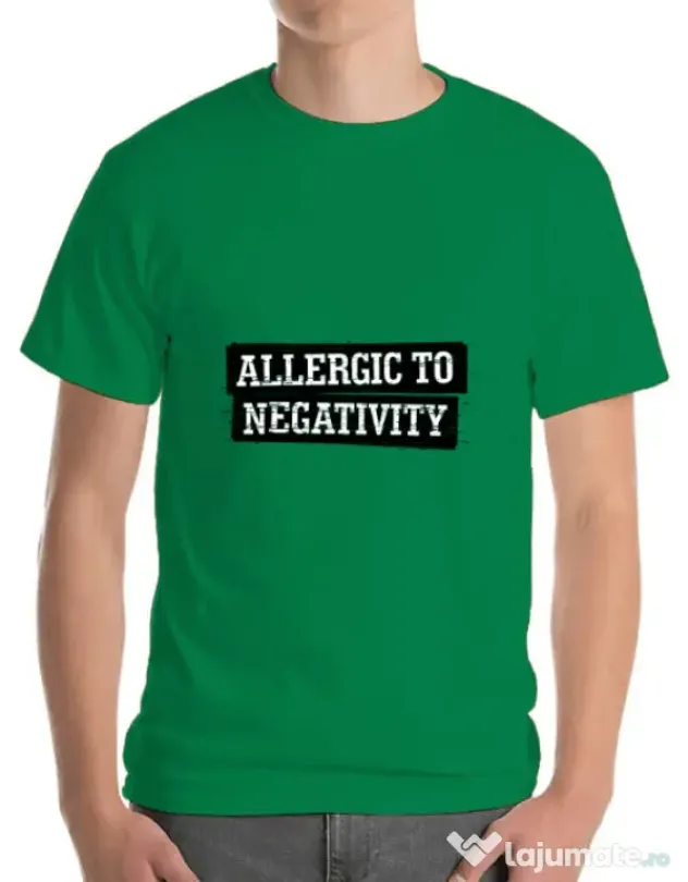 Tricou ADLER barbat Allergic to negativity Verde mediu