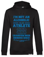 Hoodie barbat cu gluga Beer champion Negru