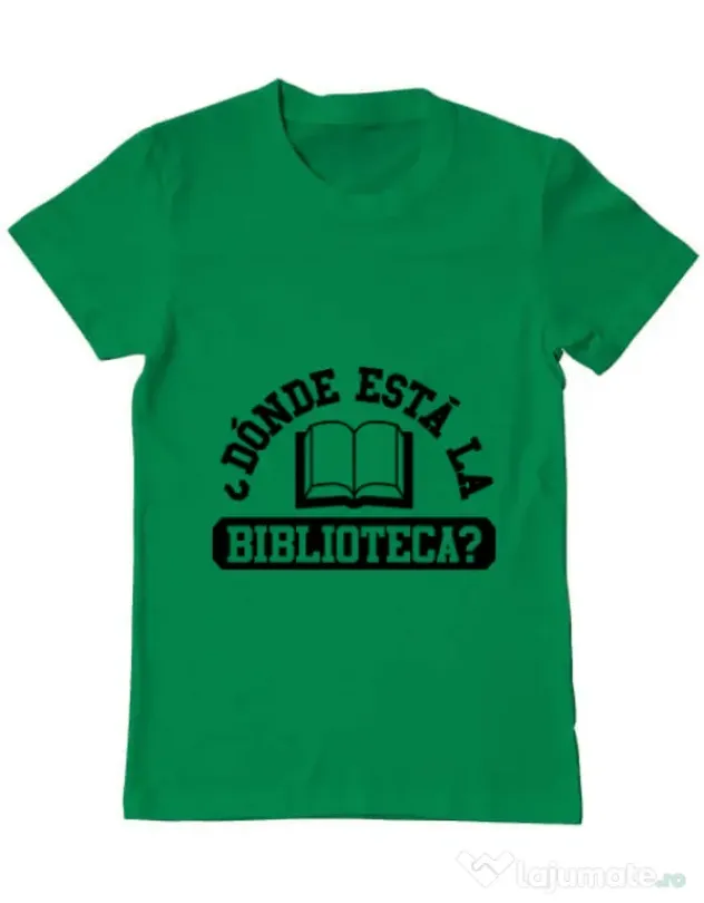 Tricou ADLER barbat Donde esta la biblioteca Verde mediu