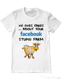 Tricou ADLER barbat Stupid farm Alb