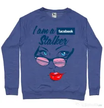 Bluza ADLER barbat Facebook stalker Albastru melanj